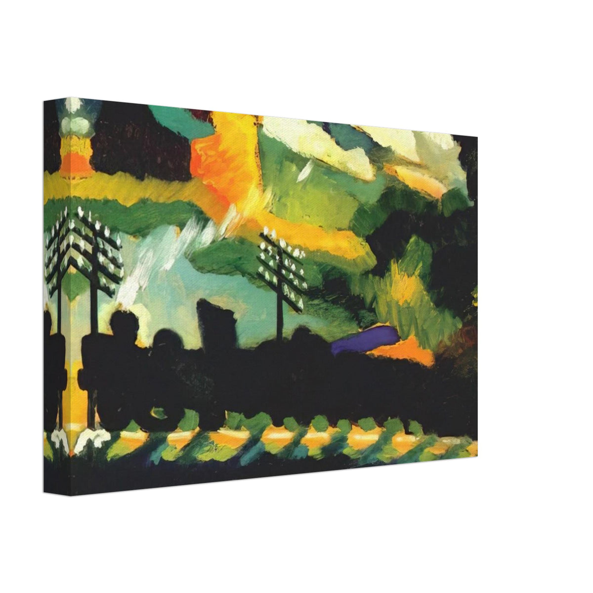 MURNAU VIEW WITH RAILWAY AND CASTLE 1909 Canvas | Wassily Kandinsky Canvas | Wassily Kandinsky Shop