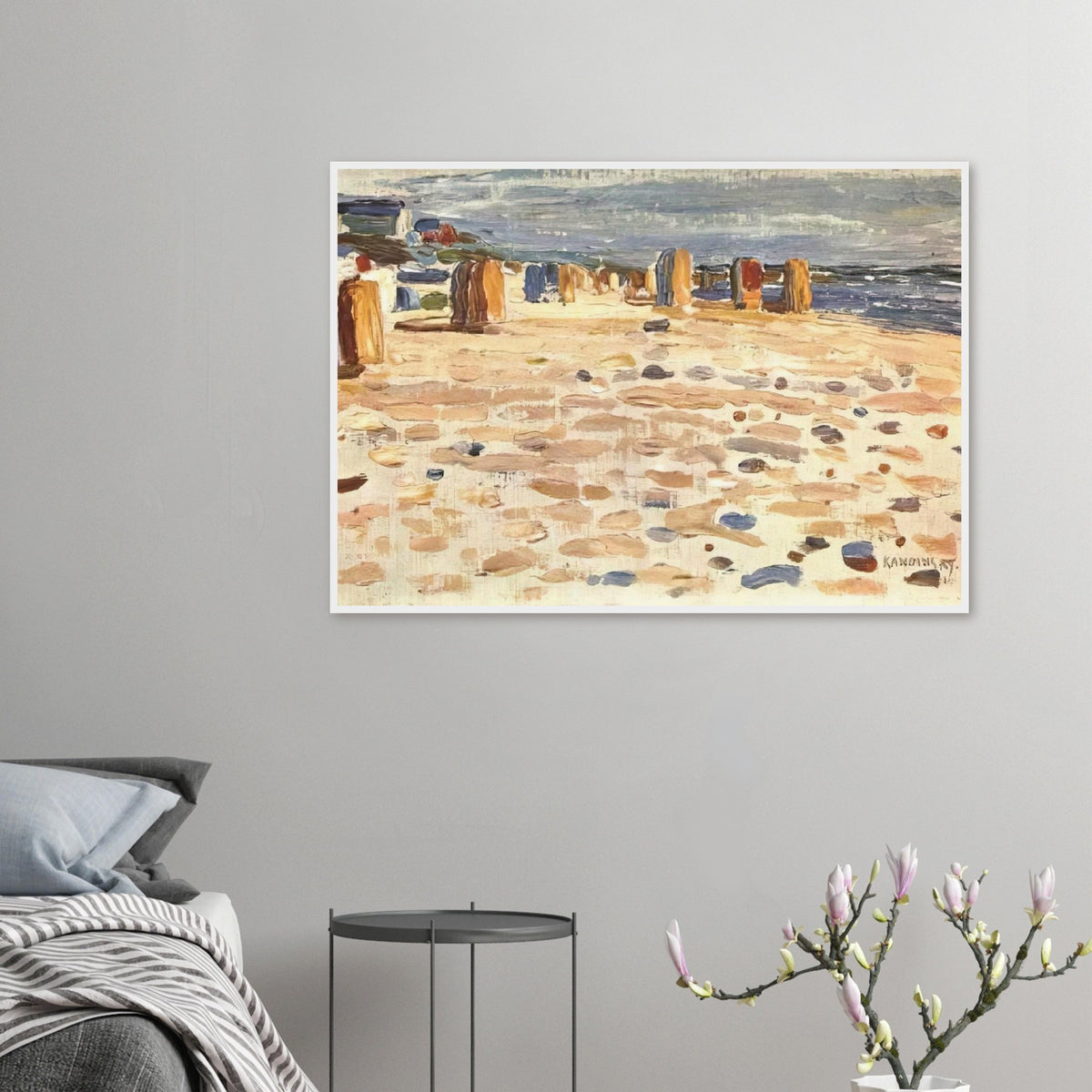 BEACH BASKETS IN HOLLAND 1904 Framed Poster | Wassily Kandinsky Framed Prints Wall Art | Wassily Kandinsky Shop