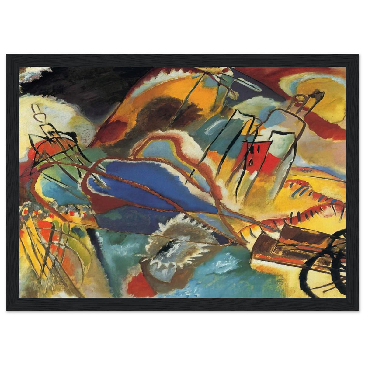 IMPROVISATION 30 CANNONS 1913 Framed Poster | Wassily Kandinsky Framed Prints Wall Art | Wassily Kandinsky Shop