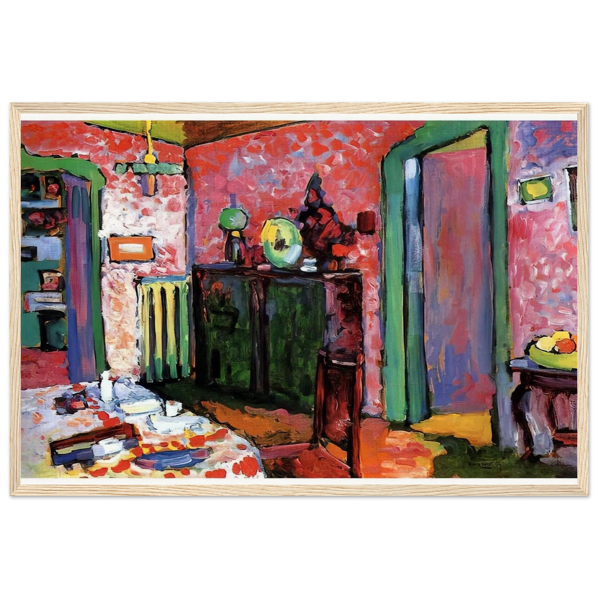 INTERIOR MY DINING ROOM 1909 Framed Poster | Wassily Kandinsky Framed Prints Wall Art | Wassily Kandinsky Shop