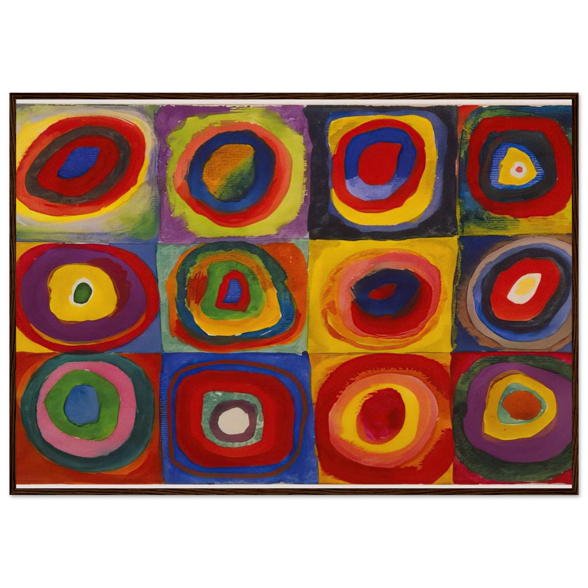 COLOR STUDY SQUARES WITH CONCENTRIC CIRCLES 1913 Framed Poster | Wassily Kandinsky Framed Prints Wall Art | Wassily Kandinsky Shop