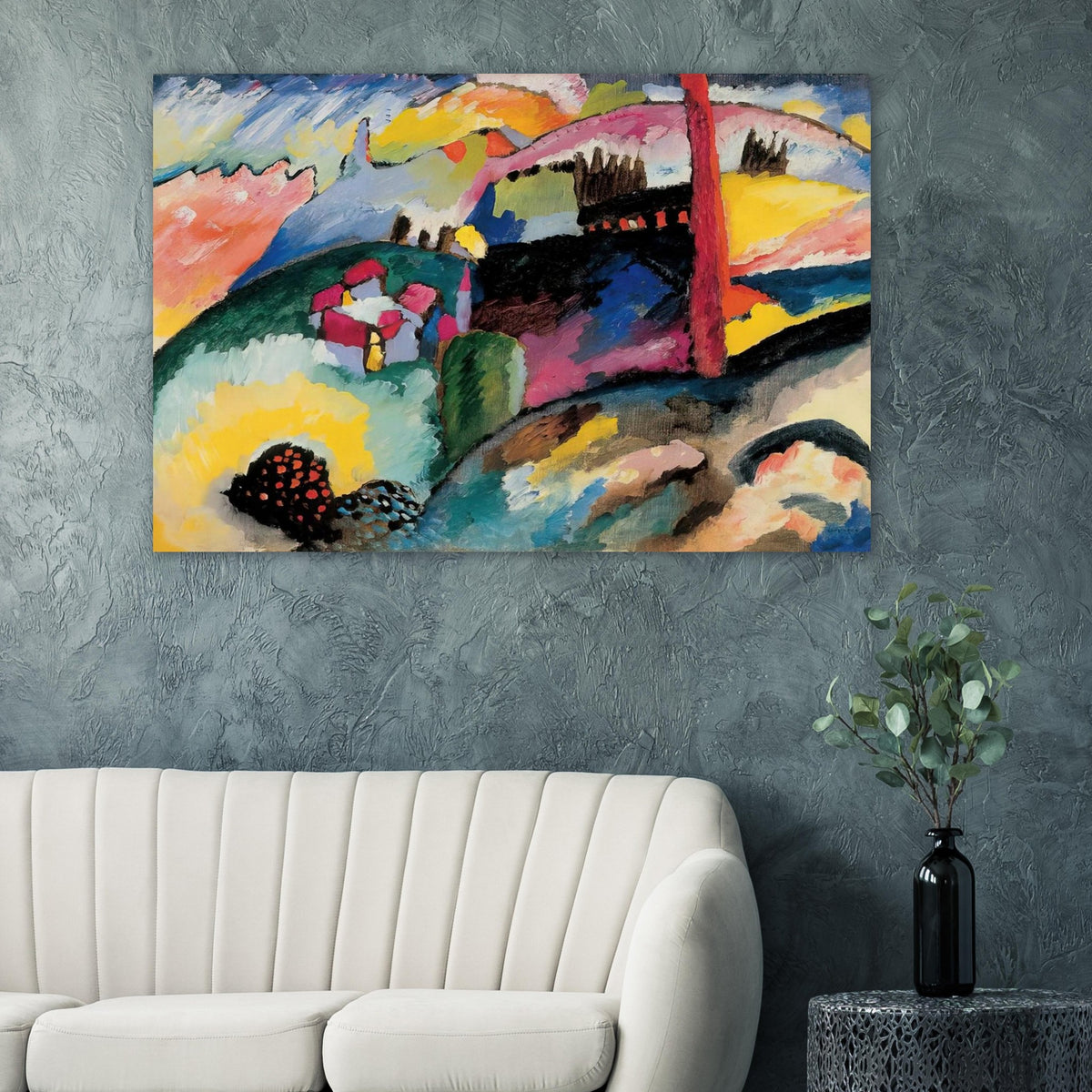 LANDSCAPE WITH FACTORY CHIMNEY 1910 Poster | Wassily Kandinsky Poster | Wassily Kandinsky Shop
