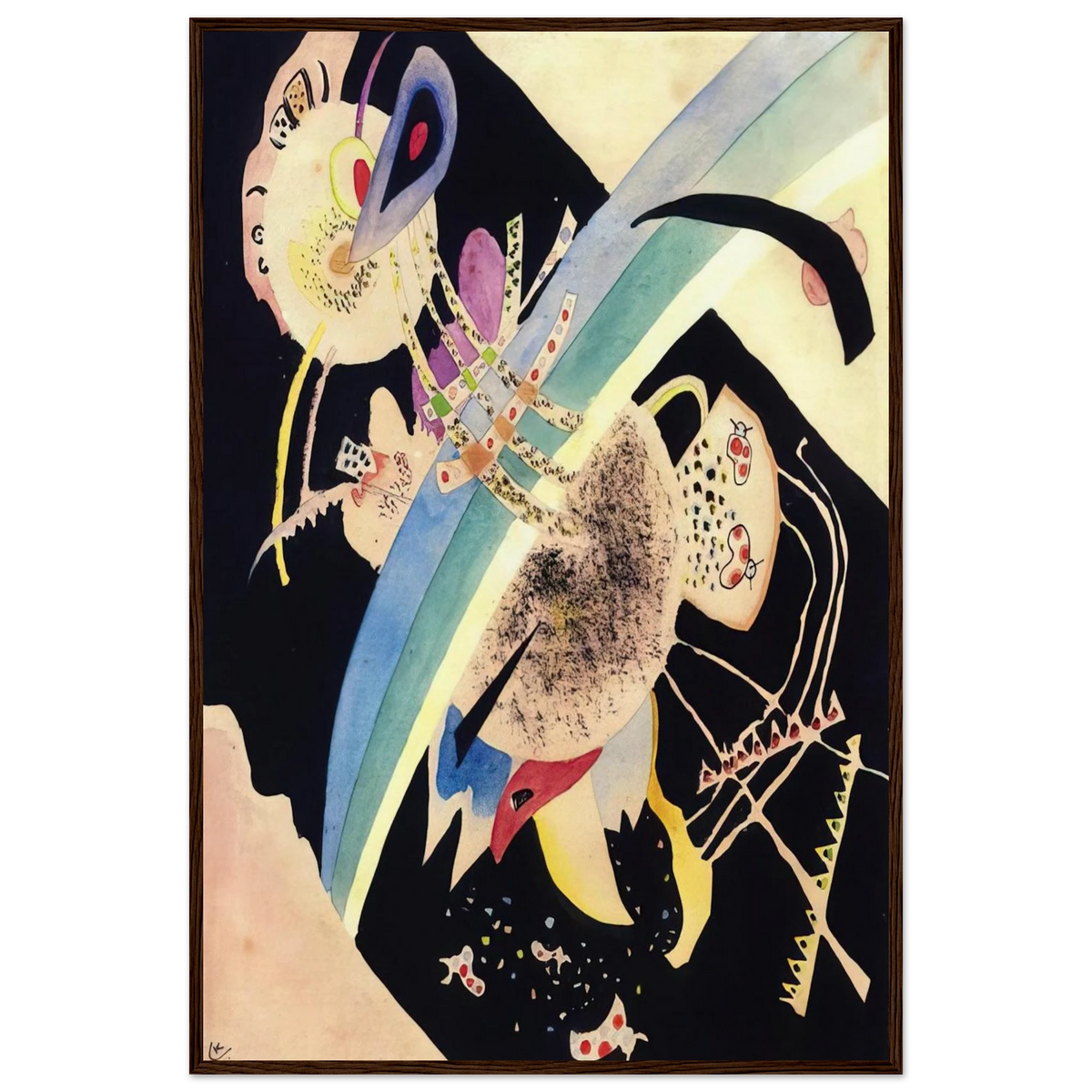 STUDY FOR CIRCLES ON BLACK 1921 Framed Poster | Wassily Kandinsky Framed Prints Wall Art | Wassily Kandinsky Shop