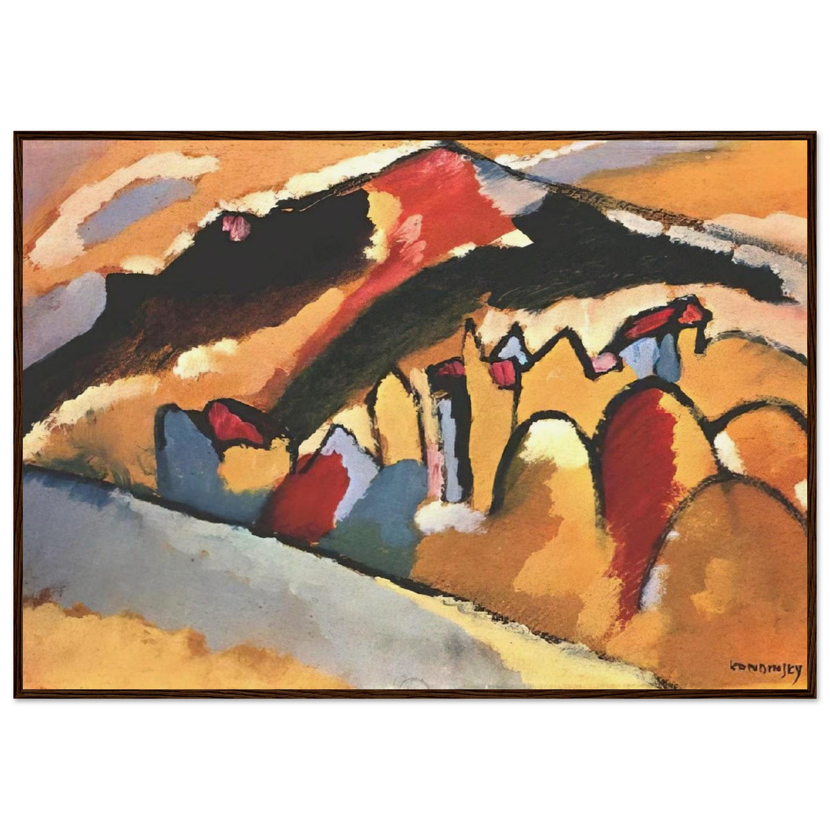 STUDY FOR AUTUMN 1909 Framed Poster | Wassily Kandinsky Framed Prints Wall Art | Wassily Kandinsky Shop