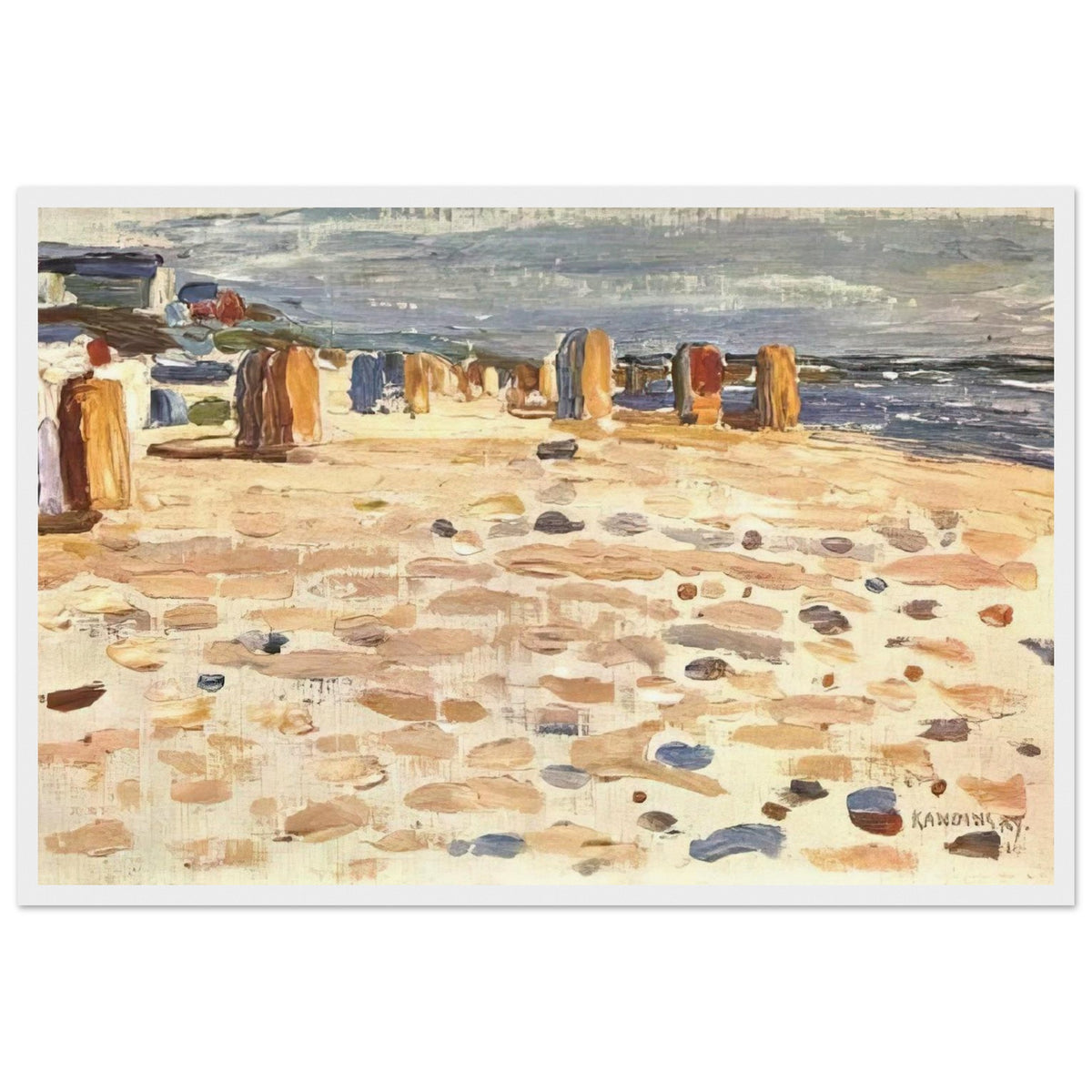 BEACH BASKETS IN HOLLAND 1904 Framed Poster | Wassily Kandinsky Framed Prints Wall Art | Wassily Kandinsky Shop