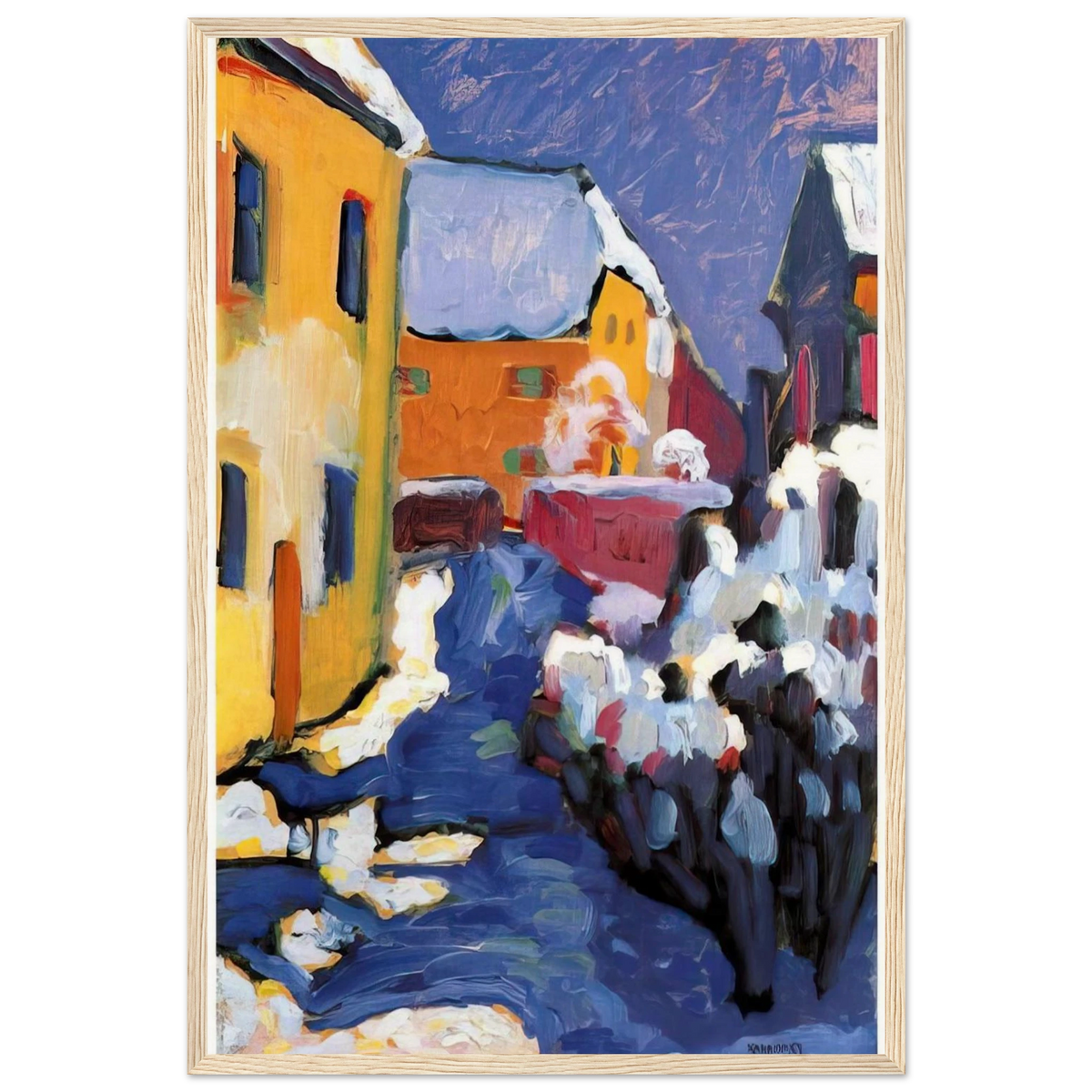 CEMETERY AND VICARAGE IN KOCHEL 1909 Framed Poster | Wassily Kandinsky Framed Prints Wall Art | Wassily Kandinsky Shop