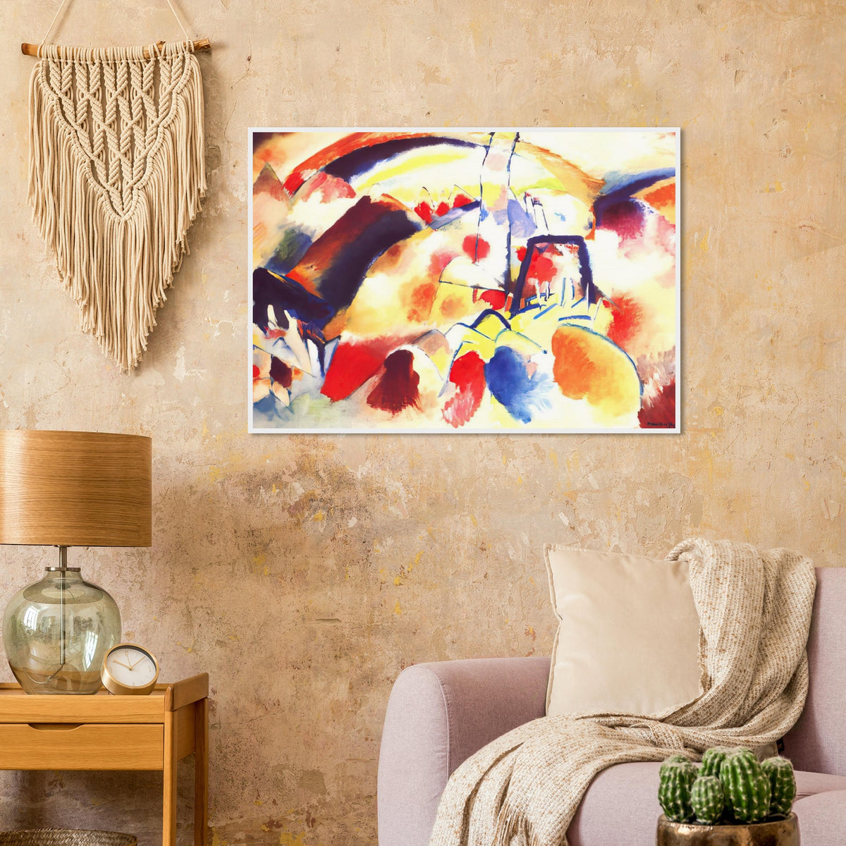 LANDSCAPE WITH RED SPOTS 1913 Framed Poster | Wassily Kandinsky Framed Prints Wall Art | Wassily Kandinsky Shop