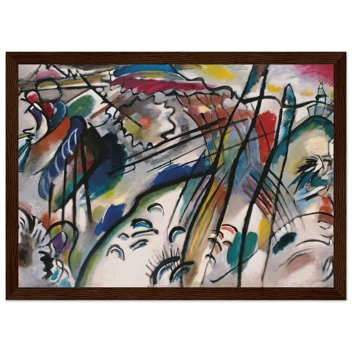 IMPROVISATION 28 SECOND VERSION 1912 Framed Poster | Wassily Kandinsky Framed Prints Wall Art | Wassily Kandinsky Shop