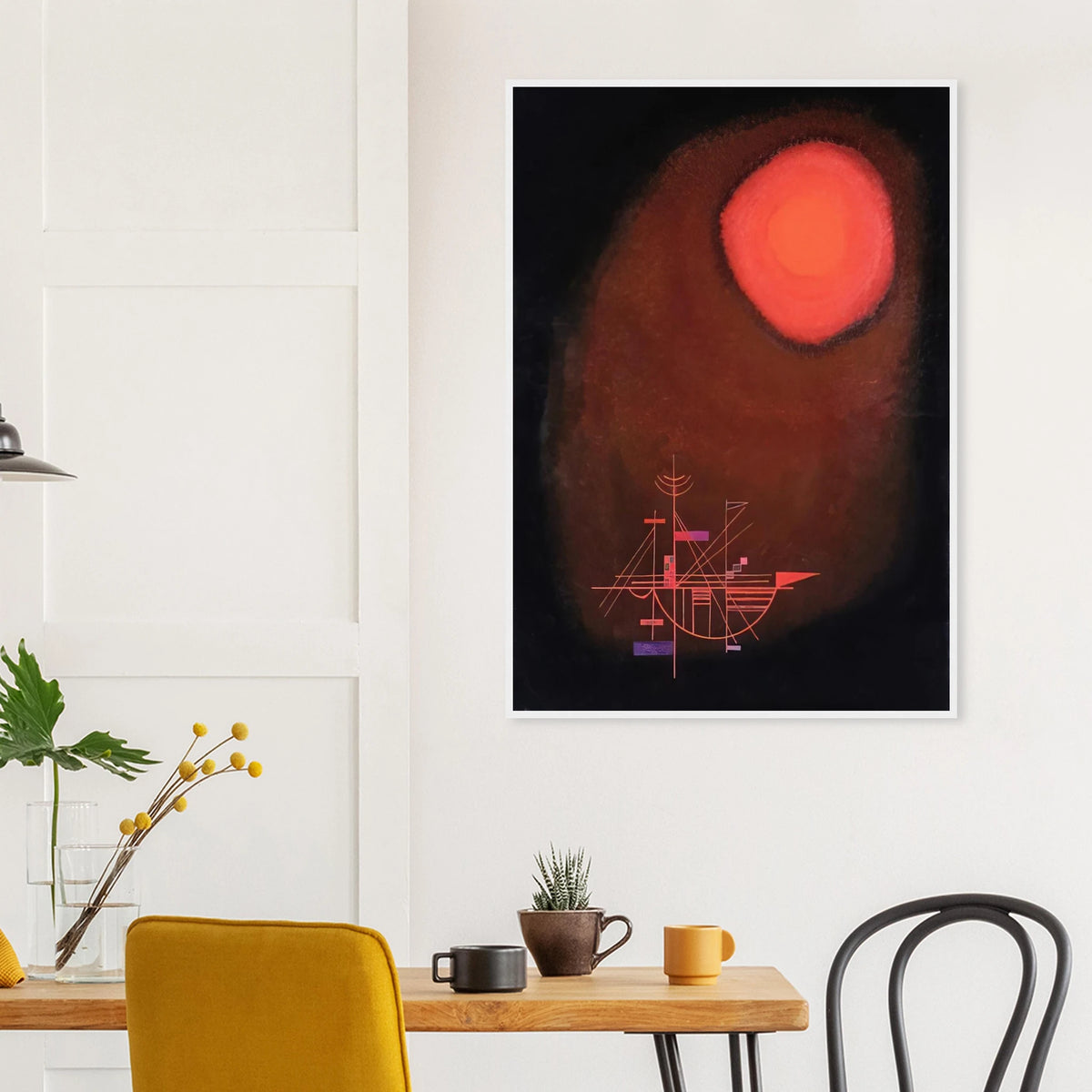 RED SUN AND SHIP Framed Poster | Wassily Kandinsky Framed Prints Wall Art | Wassily Kandinsky Shop
