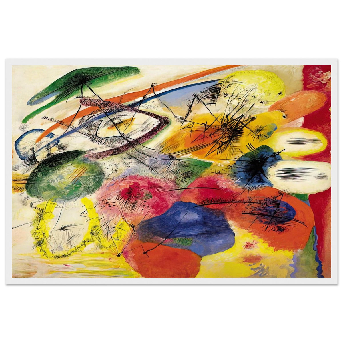 BLACK STROKES I 1913 Framed Poster | Wassily Kandinsky Framed Prints Wall Art | Wassily Kandinsky Shop