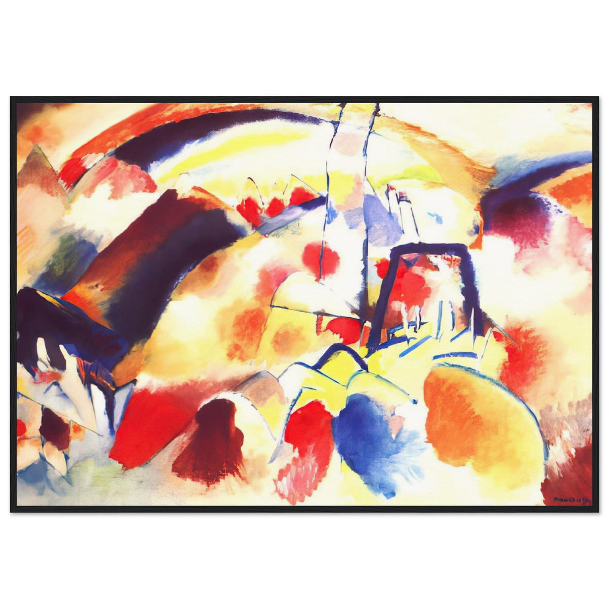LANDSCAPE WITH RED SPOTS 1913 Framed Poster | Wassily Kandinsky Framed Prints Wall Art | Wassily Kandinsky Shop