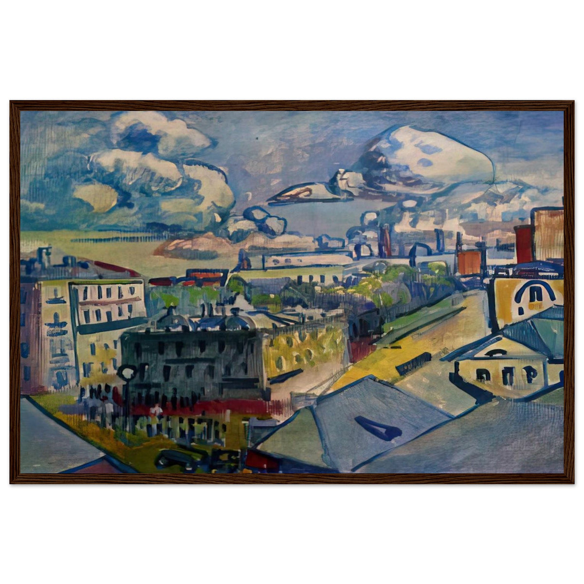 MOSCOW ZUBOVSKAYA SQUARE STUDY 1916 Framed Poster | Wassily Kandinsky Framed Prints Wall Art | Wassily Kandinsky Shop