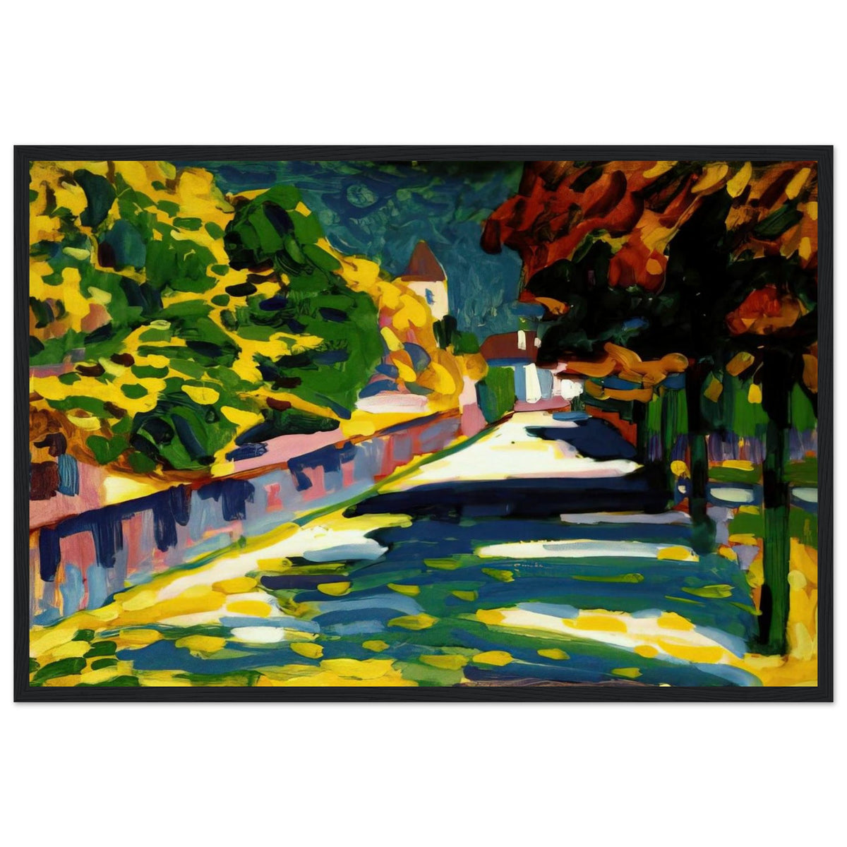 AUTUMN IN BAVARIA 1908 Framed Poster | Wassily Kandinsky Framed Prints Wall Art | Wassily Kandinsky Shop