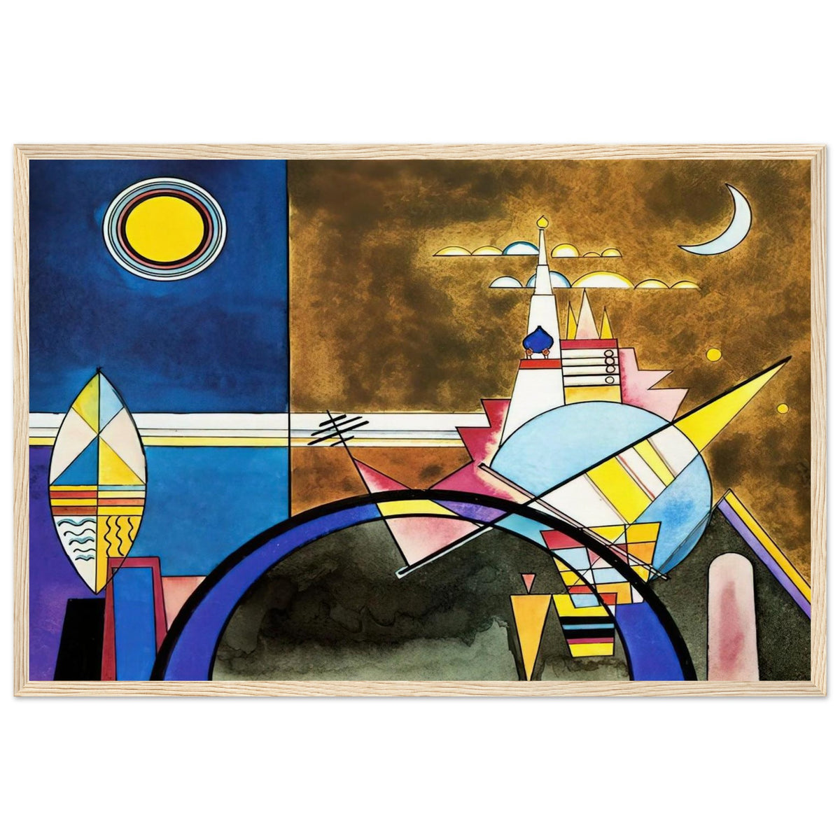 PICTURE XVI THE GREAT GATE OF KIEV STAGE SET FOR MUSSORGSKY S PICTURES AT AN EXHIBITION IN 1928 Framed Poster | Wassily Kandinsky Framed Prints Wall Art | Wassily Kandinsky Shop