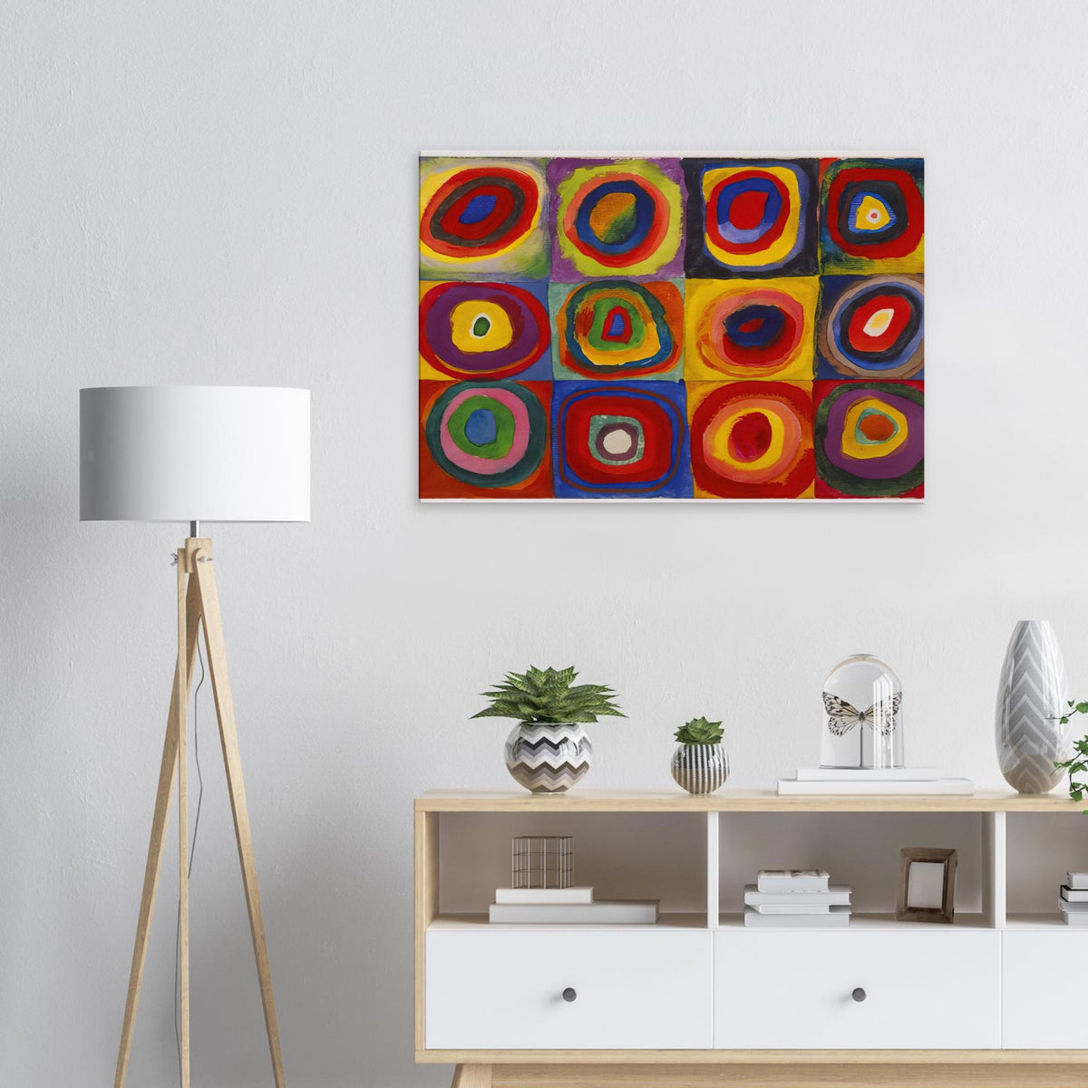 COLOR STUDY SQUARES WITH CONCENTRIC CIRCLES 1913 Canvas | Wassily Kandinsky Canvas | Wassily Kandinsky Shop
