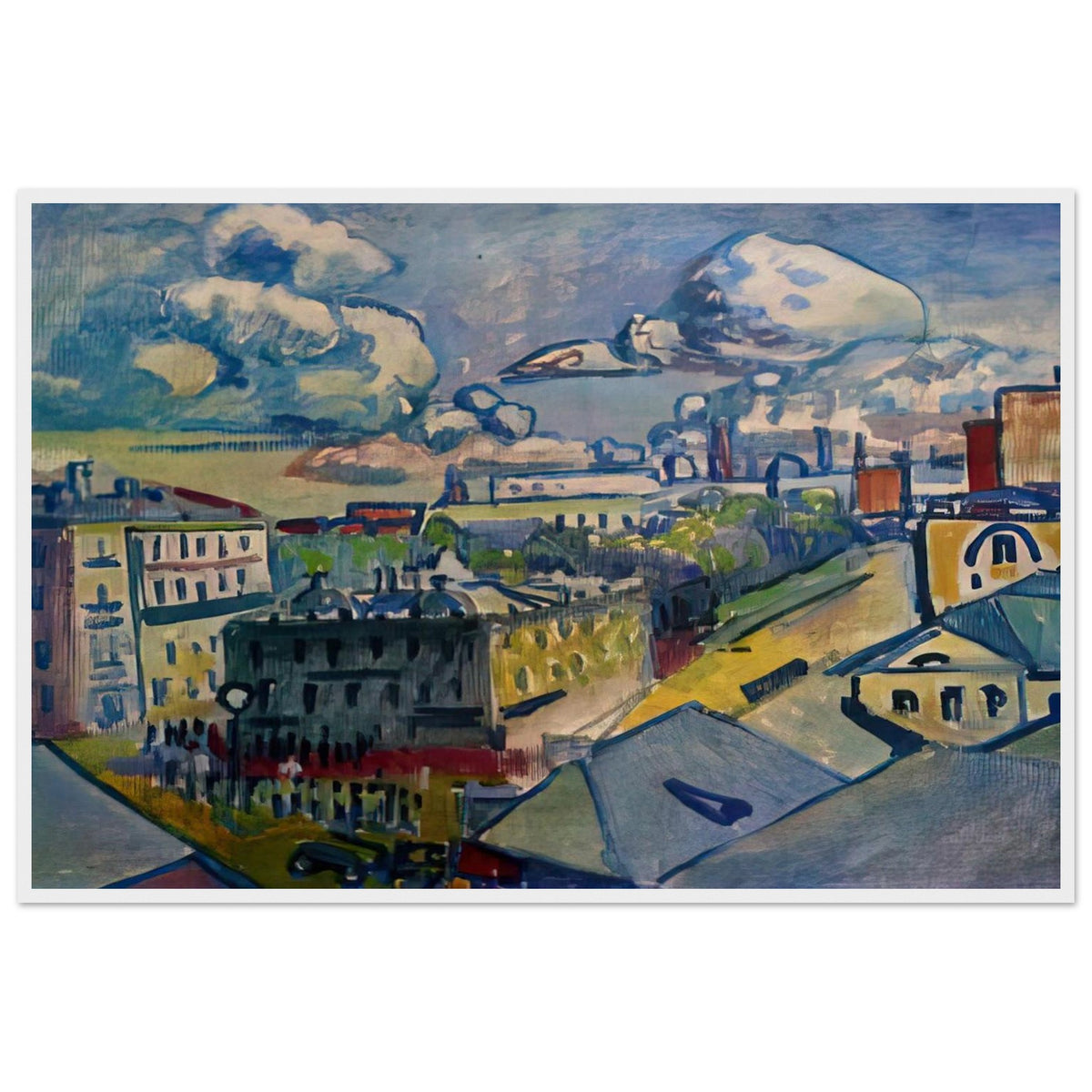MOSCOW ZUBOVSKAYA SQUARE STUDY 1916 Framed Poster | Wassily Kandinsky Framed Prints Wall Art | Wassily Kandinsky Shop