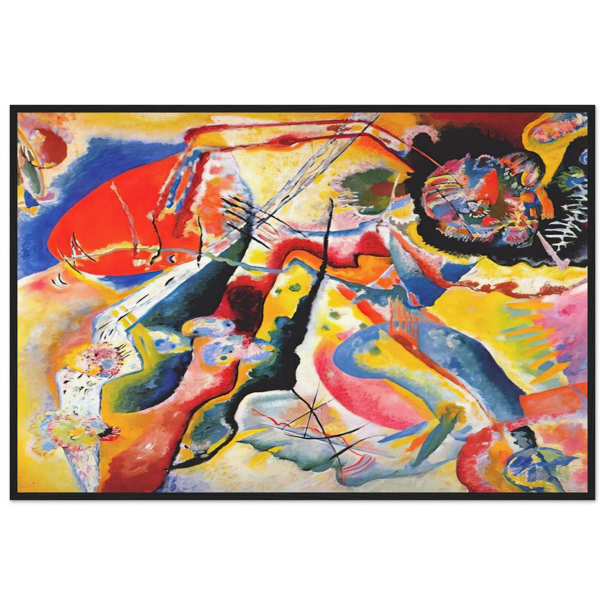 PAINTING WITH RED SPOT 1914 Framed Poster | Wassily Kandinsky Framed Prints Wall Art | Wassily Kandinsky Shop