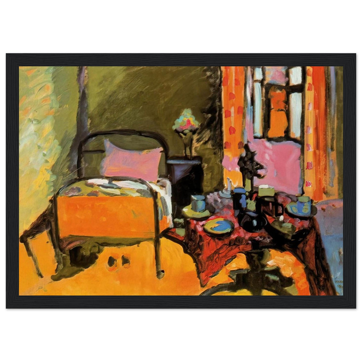 BEDROOM IN AINTMILLERSTRASSE 1909 Framed Poster | Wassily Kandinsky Framed Prints Wall Art | Wassily Kandinsky Shop