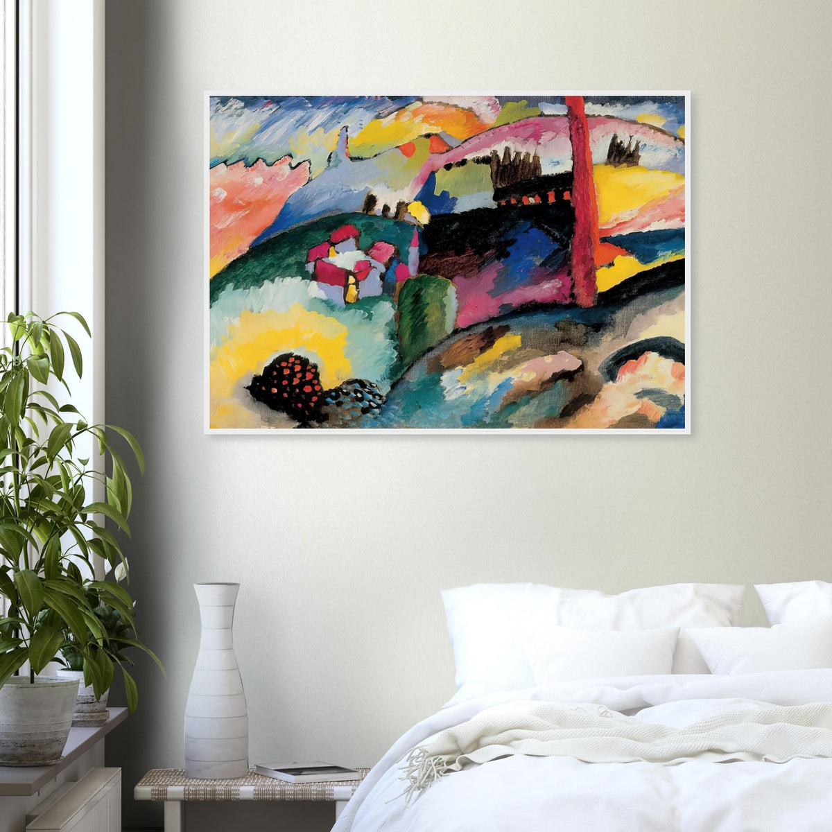 LANDSCAPE WITH FACTORY CHIMNEY 1910 Framed Poster | Wassily Kandinsky Framed Prints Wall Art | Wassily Kandinsky Shop