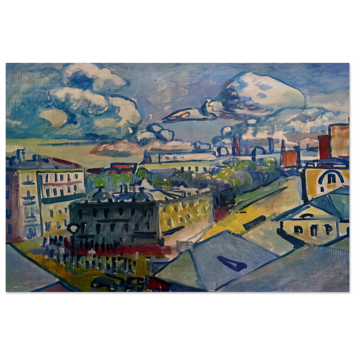 MOSCOW ZUBOVSKAYA SQUARE STUDY 1916 Poster | Wassily Kandinsky Poster | Wassily Kandinsky Shop