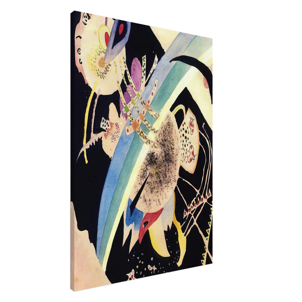 STUDY FOR CIRCLES ON BLACK 1921 Canvas | Wassily Kandinsky Canvas | Wassily Kandinsky Shop