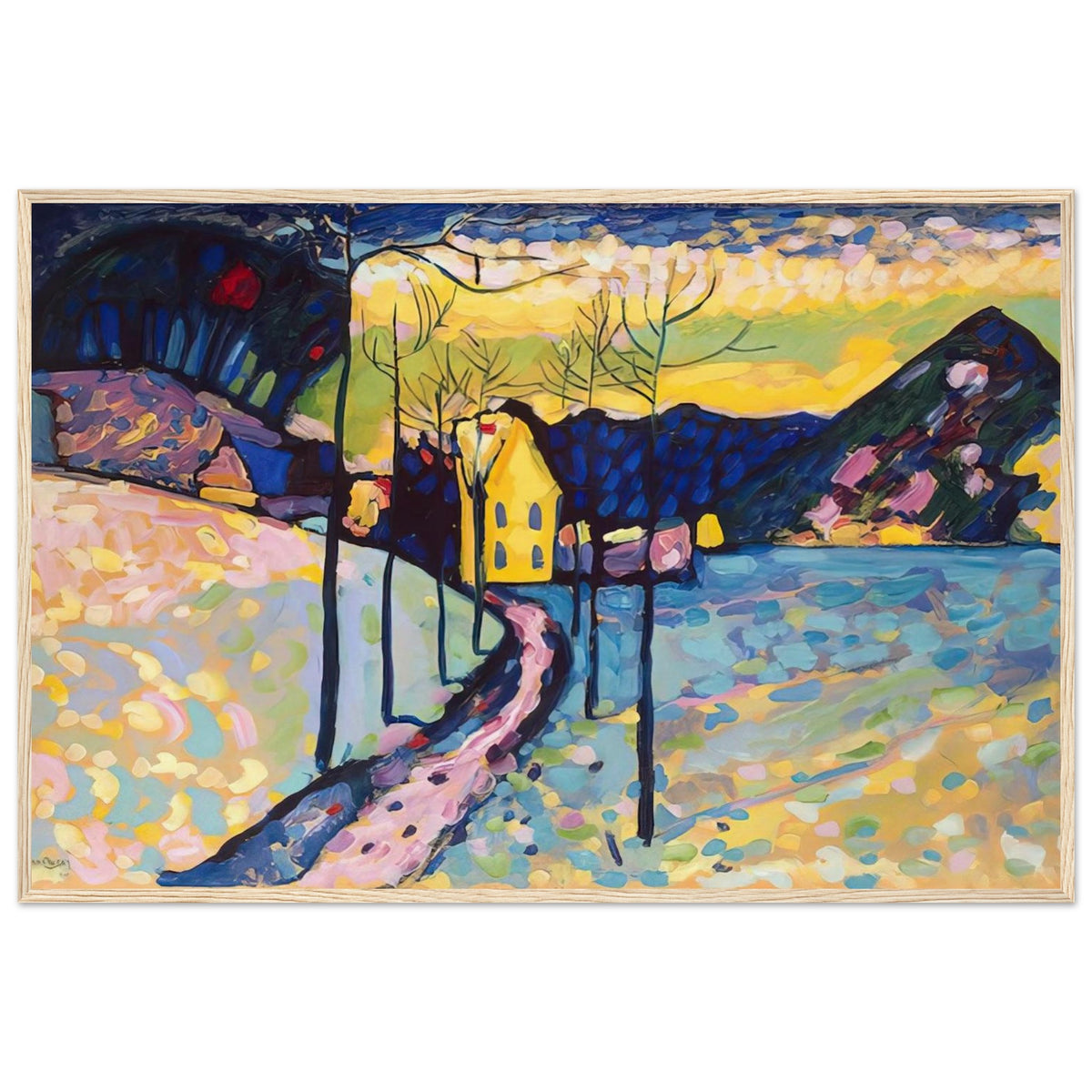WINTER LANDSCAPE 1909 Framed Poster | Wassily Kandinsky Framed Prints Wall Art | Wassily Kandinsky Shop