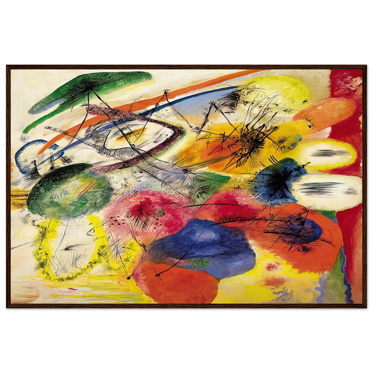BLACK STROKES I 1913 Framed Poster | Wassily Kandinsky Framed Prints Wall Art | Wassily Kandinsky Shop