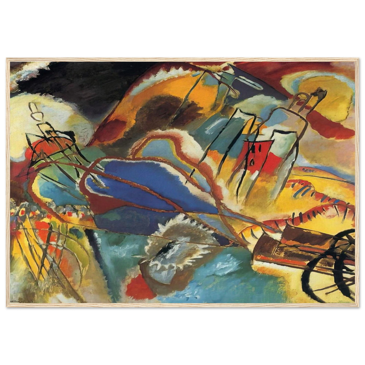 IMPROVISATION 30 CANNONS 1913 Framed Poster | Wassily Kandinsky Framed Prints Wall Art | Wassily Kandinsky Shop