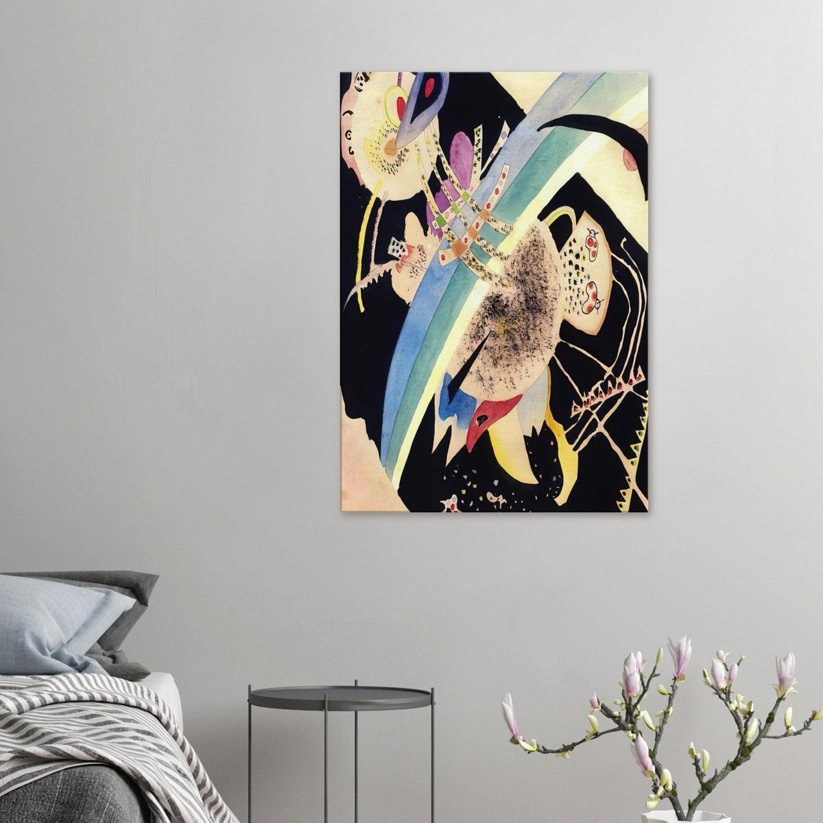 STUDY FOR CIRCLES ON BLACK 1921 Canvas | Wassily Kandinsky Canvas | Wassily Kandinsky Shop