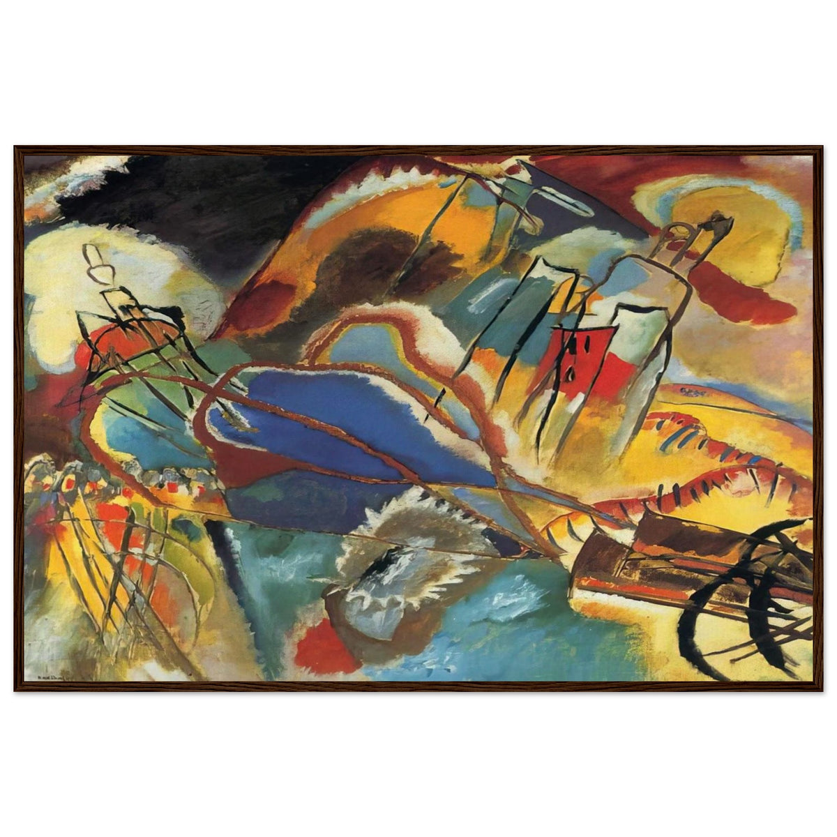 IMPROVISATION 30 CANNONS 1913 Framed Poster | Wassily Kandinsky Framed Prints Wall Art | Wassily Kandinsky Shop