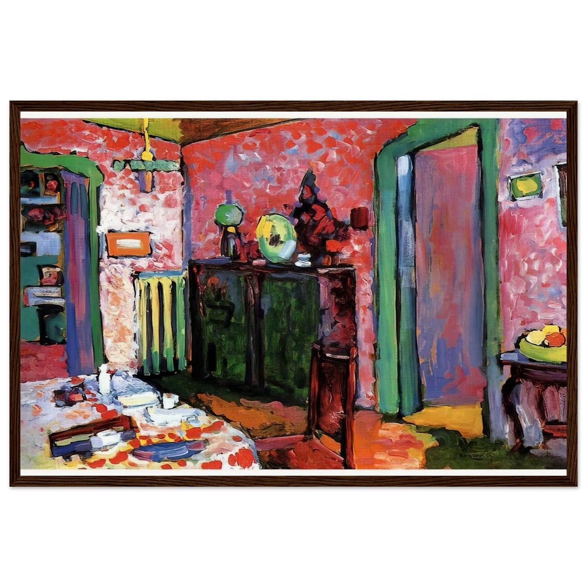 INTERIOR MY DINING ROOM 1909 Framed Poster | Wassily Kandinsky Framed Prints Wall Art | Wassily Kandinsky Shop