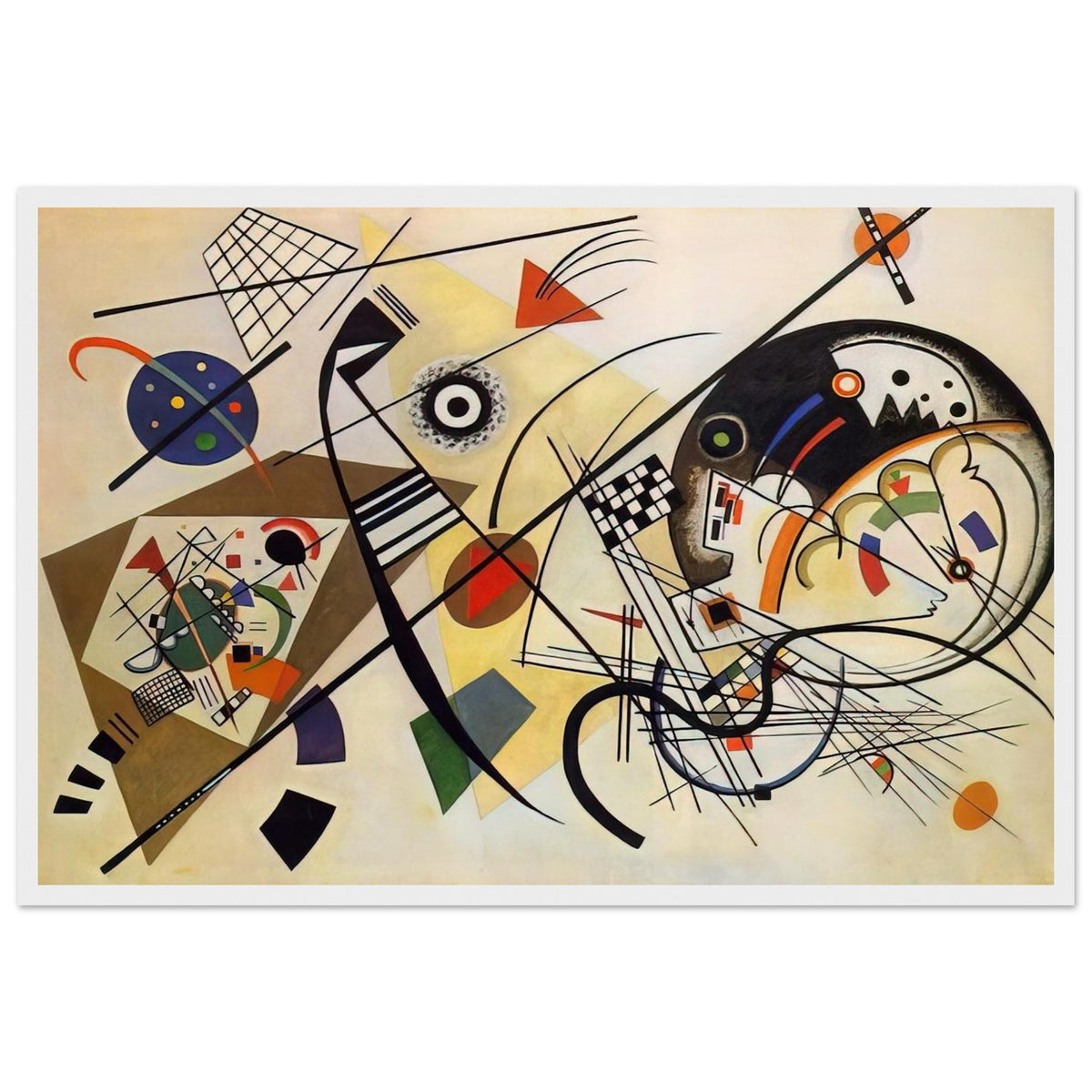 TRANSVERSE LINE 1923 Framed Poster | Wassily Kandinsky Framed Prints Wall Art | Wassily Kandinsky Shop