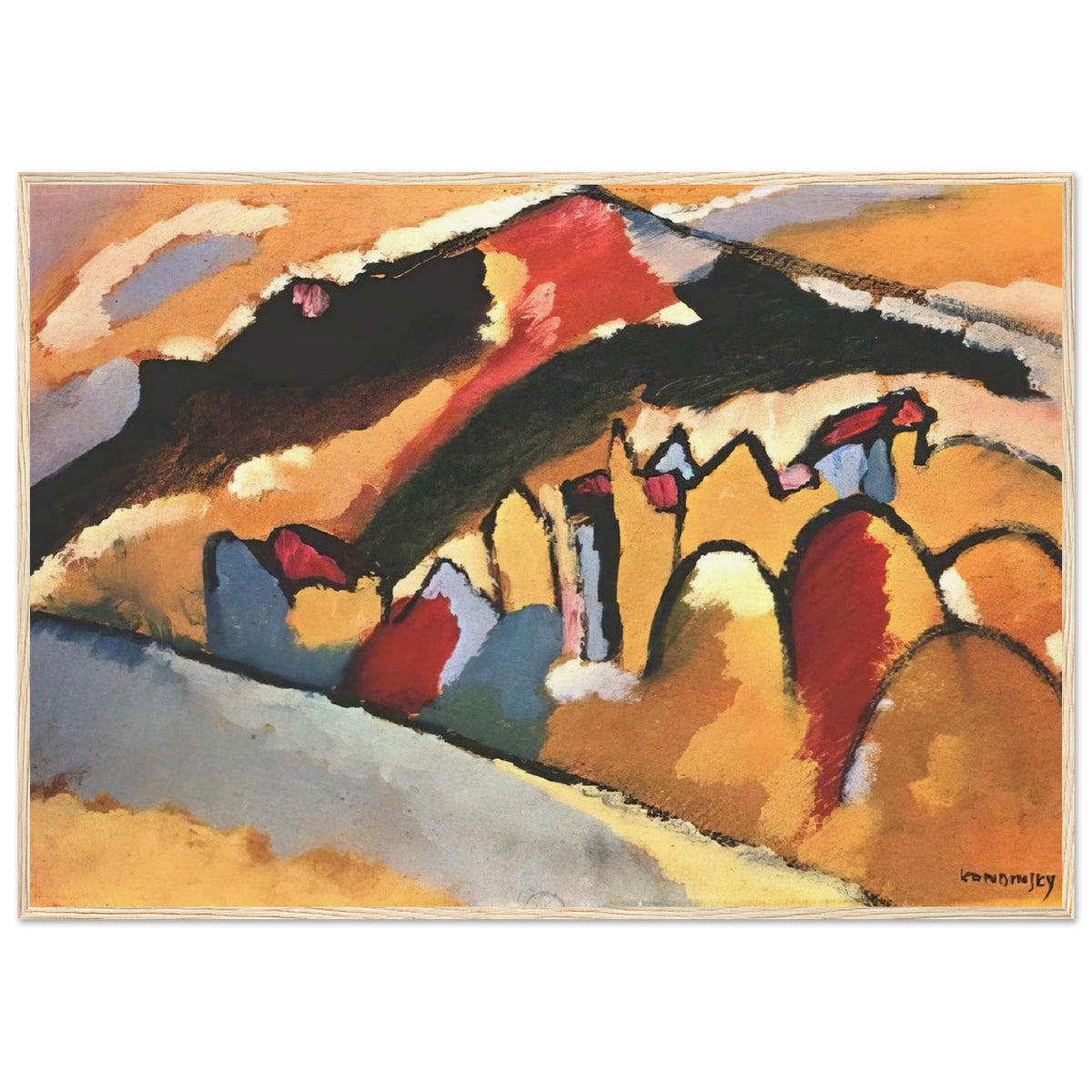 STUDY FOR AUTUMN 1909 Framed Poster | Wassily Kandinsky Framed Prints Wall Art | Wassily Kandinsky Shop