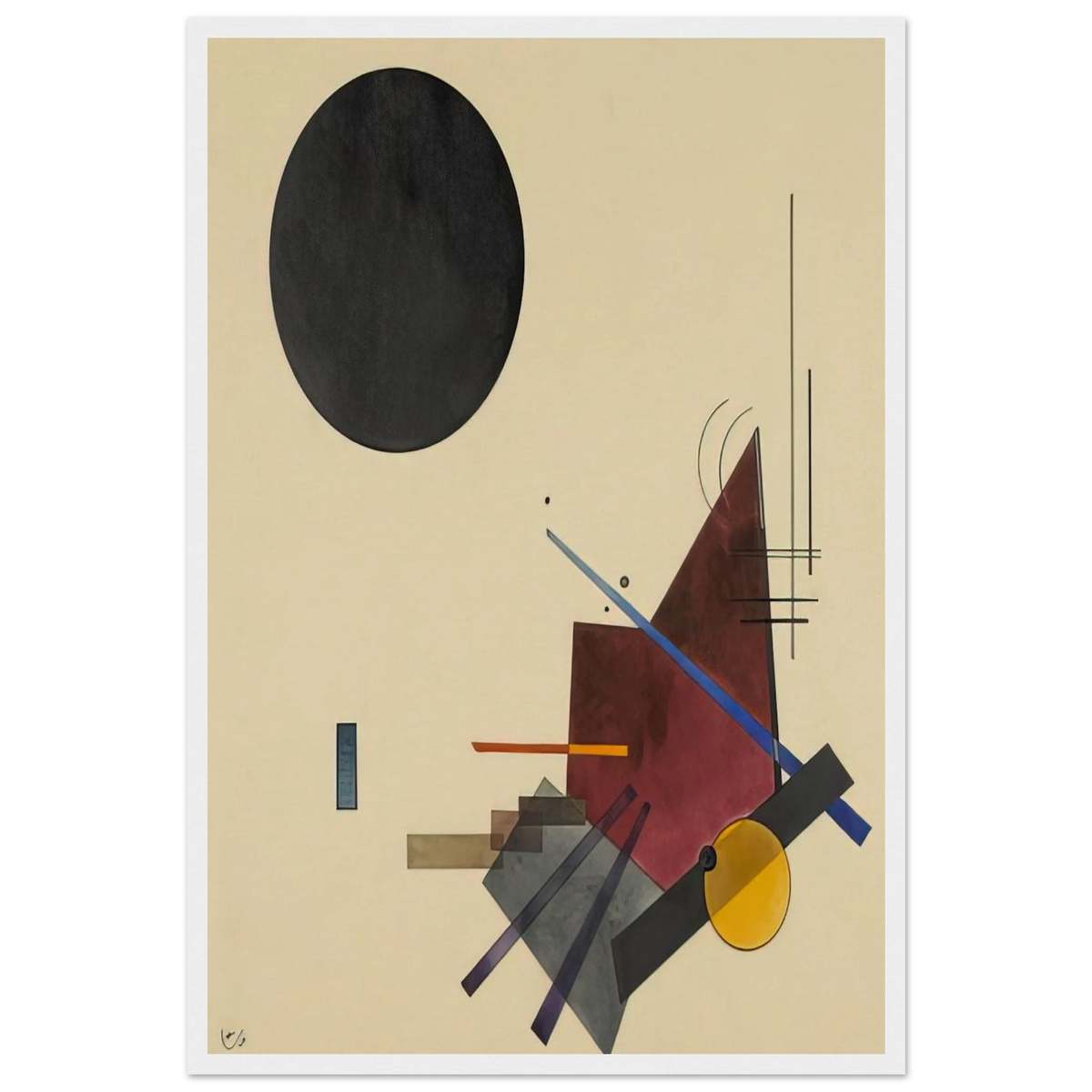 BLACK RELATIONSHIP 1924 Framed Poster | Wassily Kandinsky Framed Prints Wall Art | Wassily Kandinsky Shop