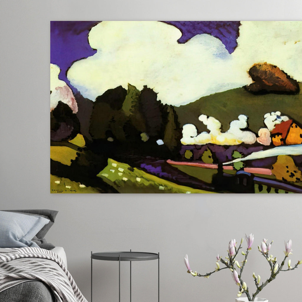 LANDSCAPE WITH A STEAM LOCOMOTIVE 1909 Poster | Wassily Kandinsky Poster | Wassily Kandinsky Shop