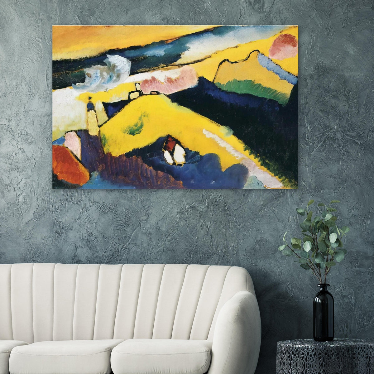MOUNTAIN LANDSCAPE WITH CHURCH 1910 Poster | Wassily Kandinsky Poster | Wassily Kandinsky Shop