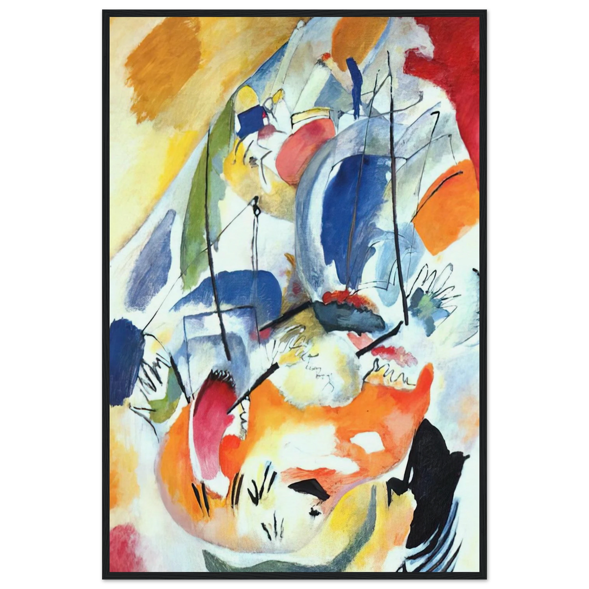 IMPROVISATION 31 SEA BATTLE 1913 Framed Poster | Wassily Kandinsky Framed Prints Wall Art | Wassily Kandinsky Shop