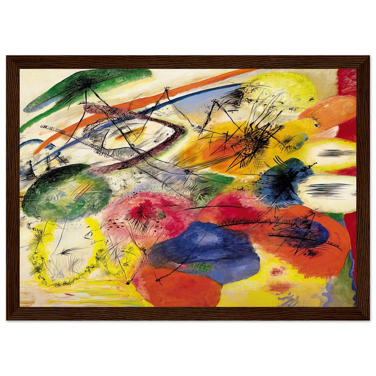 BLACK STROKES I 1913 Framed Poster | Wassily Kandinsky Framed Prints Wall Art | Wassily Kandinsky Shop