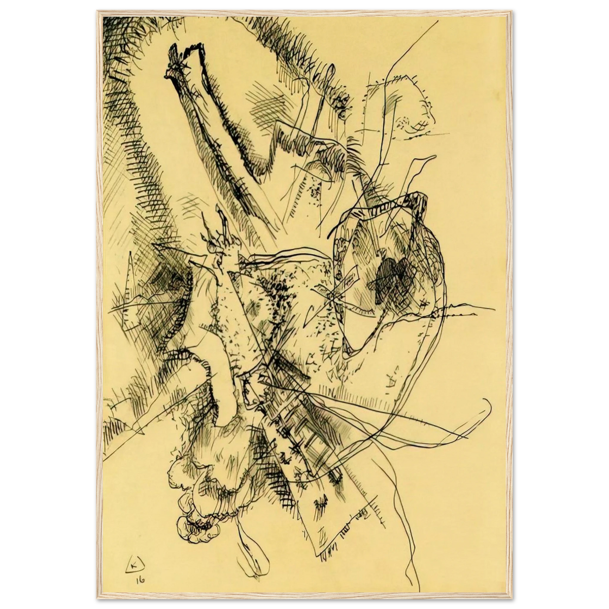 DRAWING FOR ETCHING II 1916 Framed Poster | Wassily Kandinsky Framed Prints Wall Art | Wassily Kandinsky Shop
