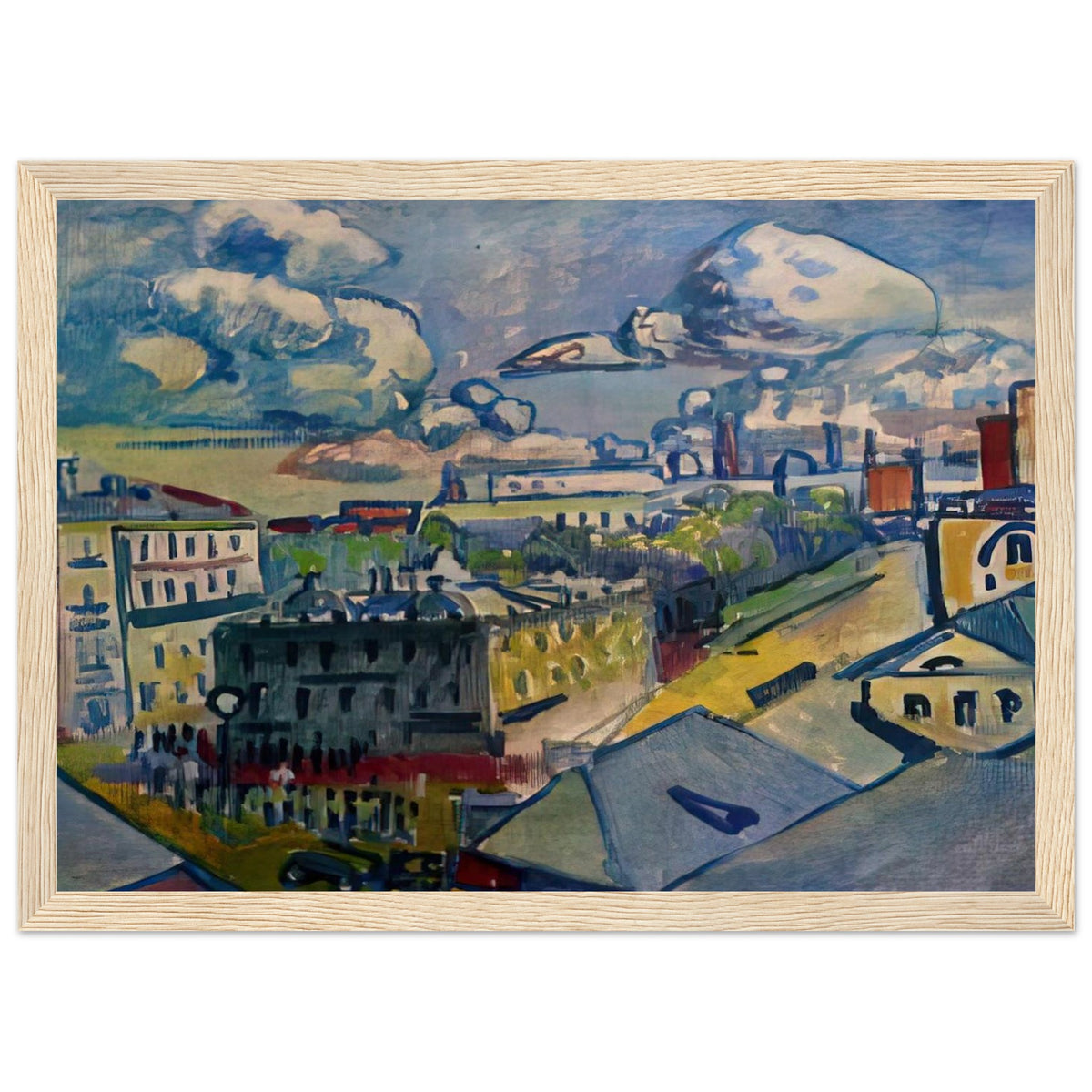 MOSCOW ZUBOVSKAYA SQUARE STUDY 1916 Framed Poster | Wassily Kandinsky Framed Prints Wall Art | Wassily Kandinsky Shop