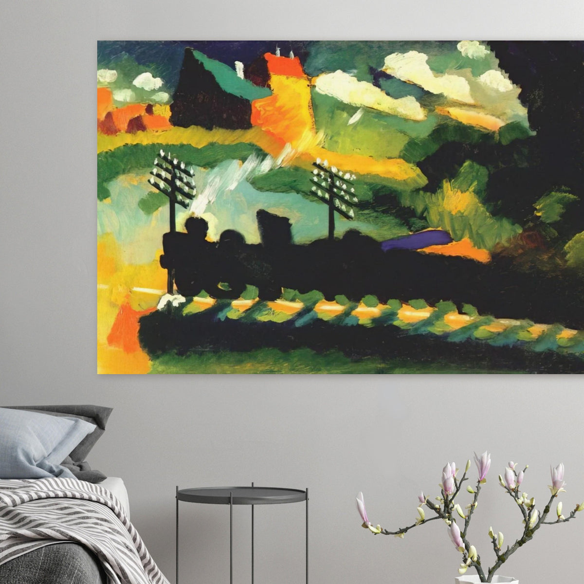 MURNAU VIEW WITH RAILWAY AND CASTLE 1909 Poster | Wassily Kandinsky Poster | Wassily Kandinsky Shop