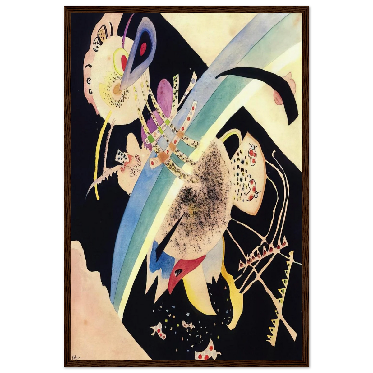 STUDY FOR CIRCLES ON BLACK 1921 Framed Poster | Wassily Kandinsky Framed Prints Wall Art | Wassily Kandinsky Shop