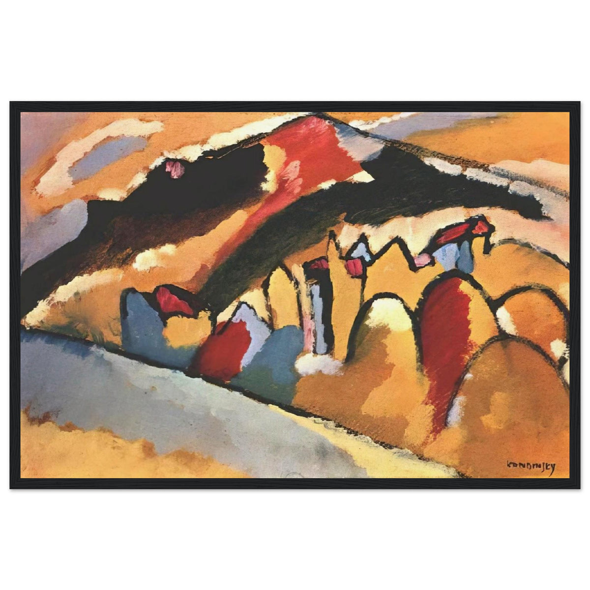 STUDY FOR AUTUMN 1909 Framed Poster | Wassily Kandinsky Framed Prints Wall Art | Wassily Kandinsky Shop