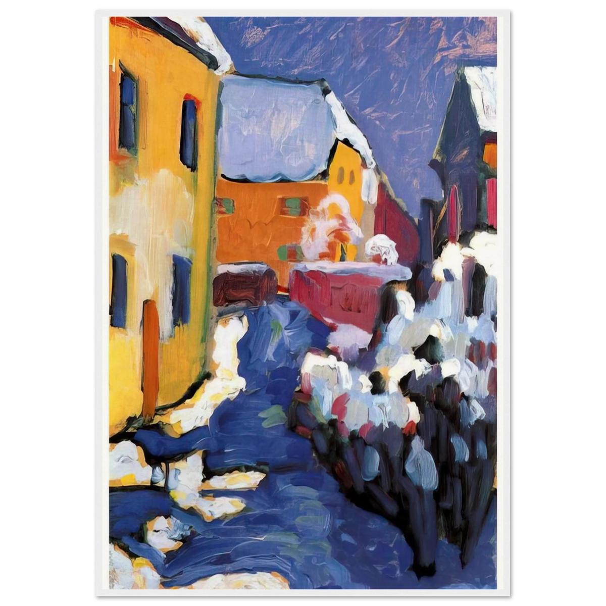 CEMETERY AND VICARAGE IN KOCHEL 1909 Framed Poster | Wassily Kandinsky Framed Prints Wall Art | Wassily Kandinsky Shop