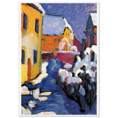 CEMETERY AND VICARAGE IN KOCHEL 1909 Framed Poster | Wassily Kandinsky Framed Prints Wall Art | Wassily Kandinsky Shop