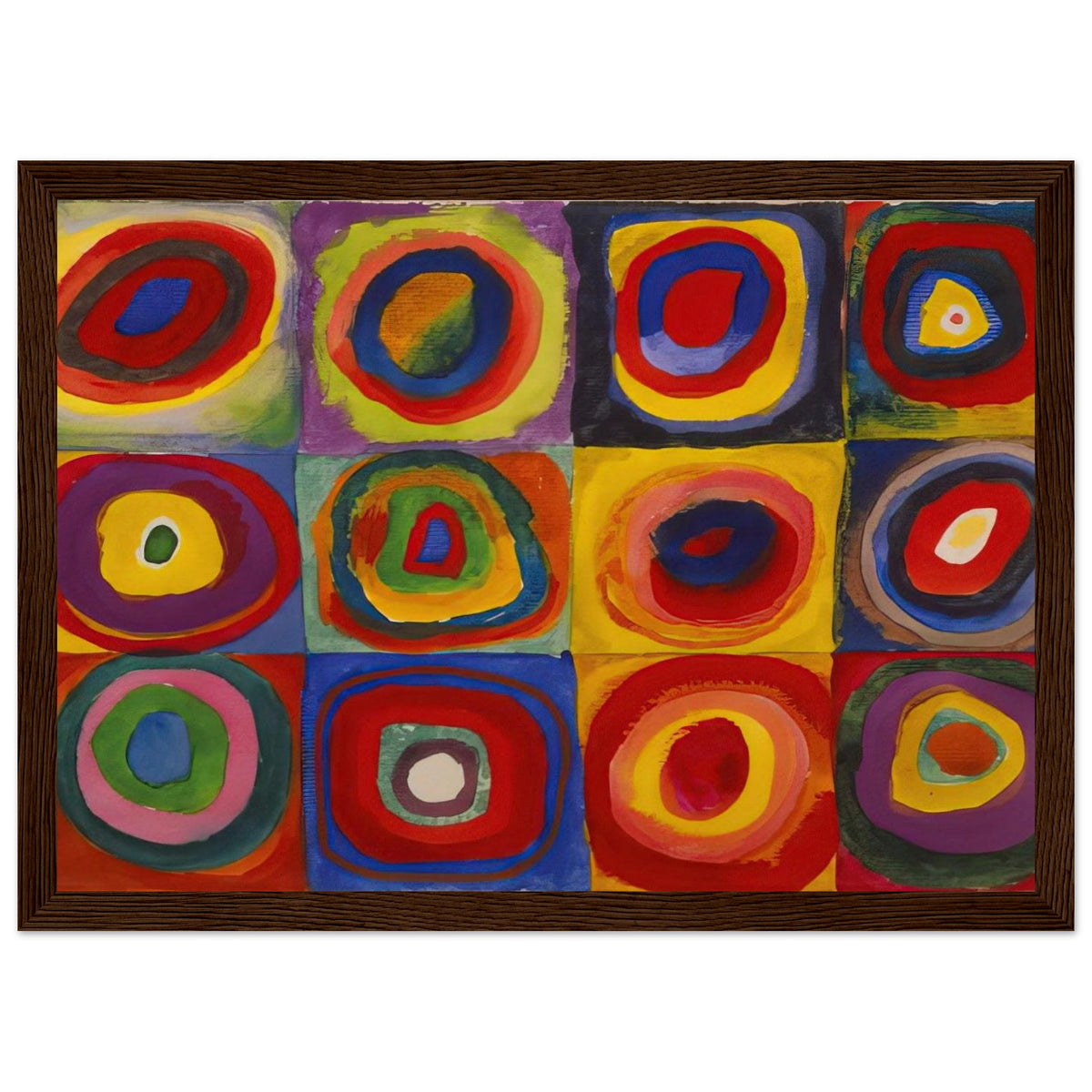 COLOR STUDY SQUARES WITH CONCENTRIC CIRCLES 1913 Framed Poster | Wassily Kandinsky Framed Prints Wall Art | Wassily Kandinsky Shop