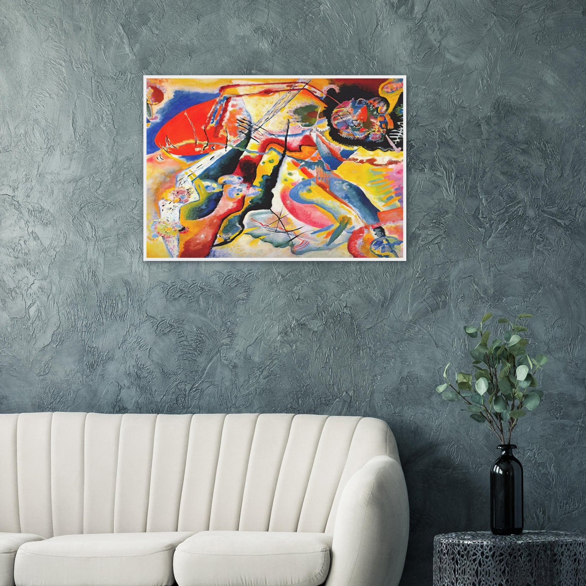 PAINTING WITH RED SPOT 1914 Framed Poster | Wassily Kandinsky Framed Prints Wall Art | Wassily Kandinsky Shop