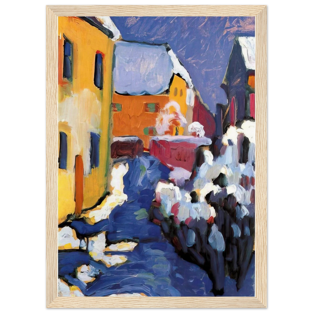 CEMETERY AND VICARAGE IN KOCHEL 1909 Framed Poster | Wassily Kandinsky Framed Prints Wall Art | Wassily Kandinsky Shop