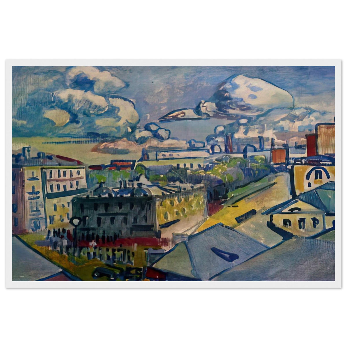 MOSCOW ZUBOVSKAYA SQUARE STUDY 1916 Framed Poster | Wassily Kandinsky Framed Prints Wall Art | Wassily Kandinsky Shop