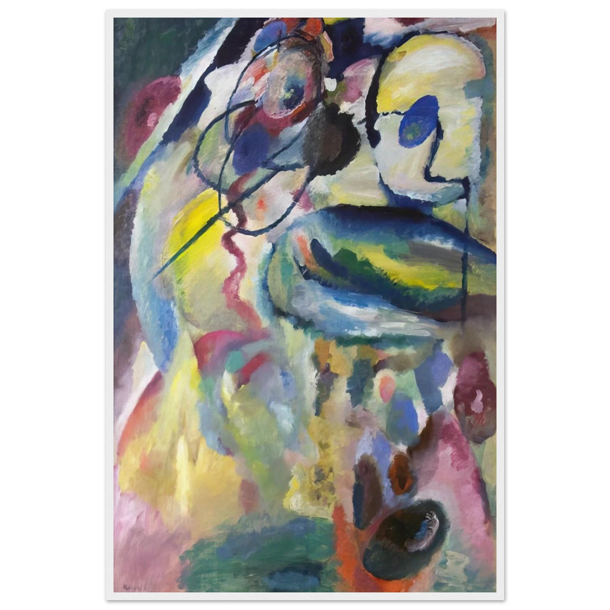 PICTURE WITH A CIRCLE 1911 Framed Poster | Wassily Kandinsky Framed Prints Wall Art | Wassily Kandinsky Shop